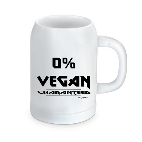 "0% Vegan" Bierkrug | Rockstadl