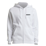 Official Heavy Zip Hoodie White | 3DAudioTV