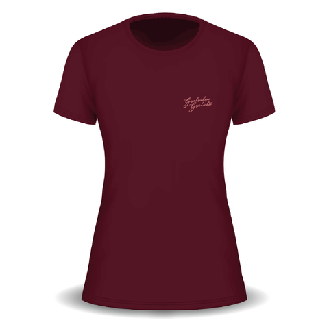 Label T-Shirt Damen Weinrot | Geschriebene Geschichte