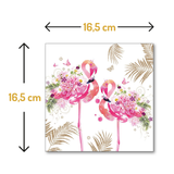 Flower Flamingos Papierservietten