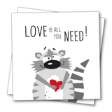 Herzwaschbär Papierservietten