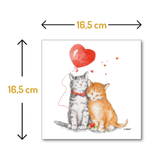 Schmusekatzen Liebe Papierservietten