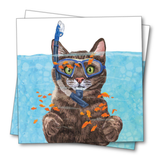 Taucherkatze Papierservietten