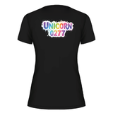 Regenbogen Label T-Shirt Damen | Unicorn0277