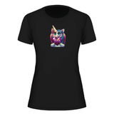 Regenbogen Label T-Shirt Damen | Unicorn0277