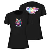 Regenbogen Label T-Shirt Damen | Unicorn0277