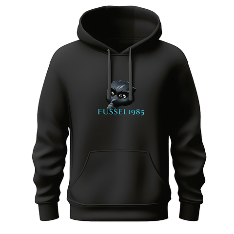 Label Hoodie Schwarz | Fussel1985