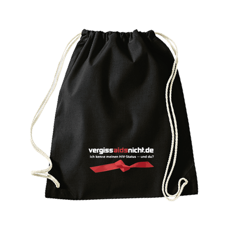 Logo Turnbeutel Schwarz | vergissaidsnicht.de