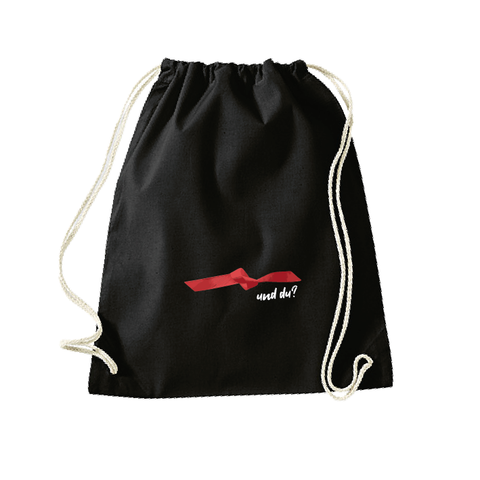 "Und du?" Turnbeutel Schwarz | vergissaidsnicht.de
