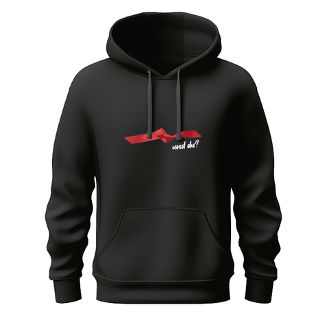 "Und du?" Hoodie Schwarz | vergissaidsnicht.de