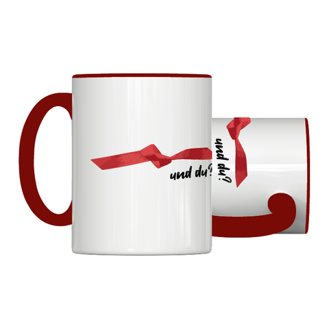 "Und du?" Tasse Weinrot | vergissaidsnicht.de