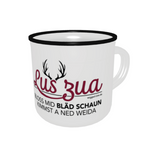 Wiggerl Lus zua Emaille Tasse